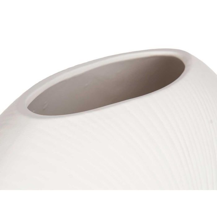 Jarrón de Cerámica Circular Blanco 40 cm - Giftdecor (2 Unidades) 3 Jarrón de Cerámica Circular Blanco 40 cm - Giftdecor (2 Unidades) 3