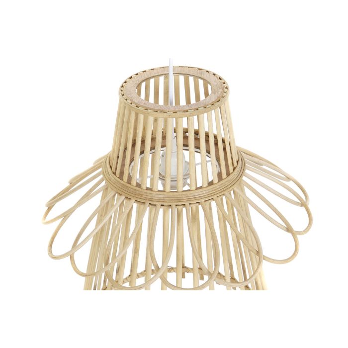 DKD Home Decor Lámpara Colgante de Techo Urban de Ratán Marrón, 40x46x40 cm. Conexión E27, 50W, 1 Bombilla 4