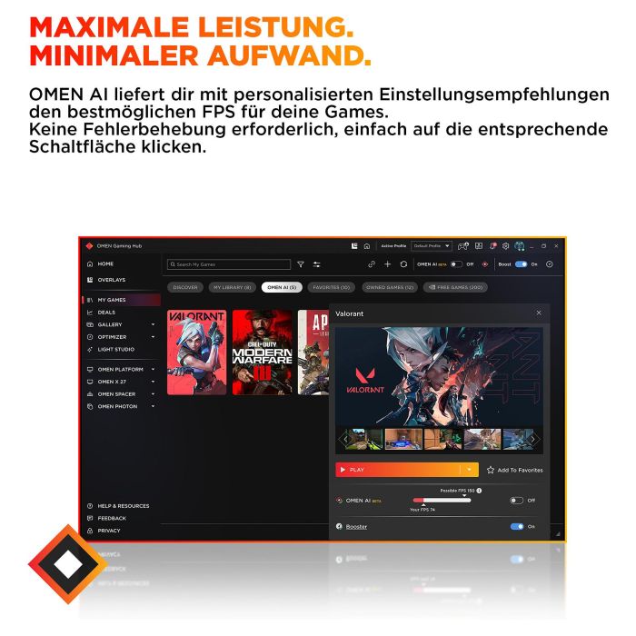 HP TG03-0151ng Gaming Desktop (Schwarz, Windows 11 Home) 6