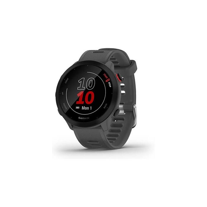 Garmin Forerunner 55 Reloj Inteligente GPS con Pantalla Táctil MIP, Resistente al Agua, Monitor de Frecuencia Cardíaca, Gris - 42 mm, 37 g 0 Garmin Forerunner 55 Reloj Inteligente GPS con Pantalla Táctil MIP, Resistente al Agua, Monitor de Frecuencia Cardíaca, Gris - 42 mm, 37 g 0