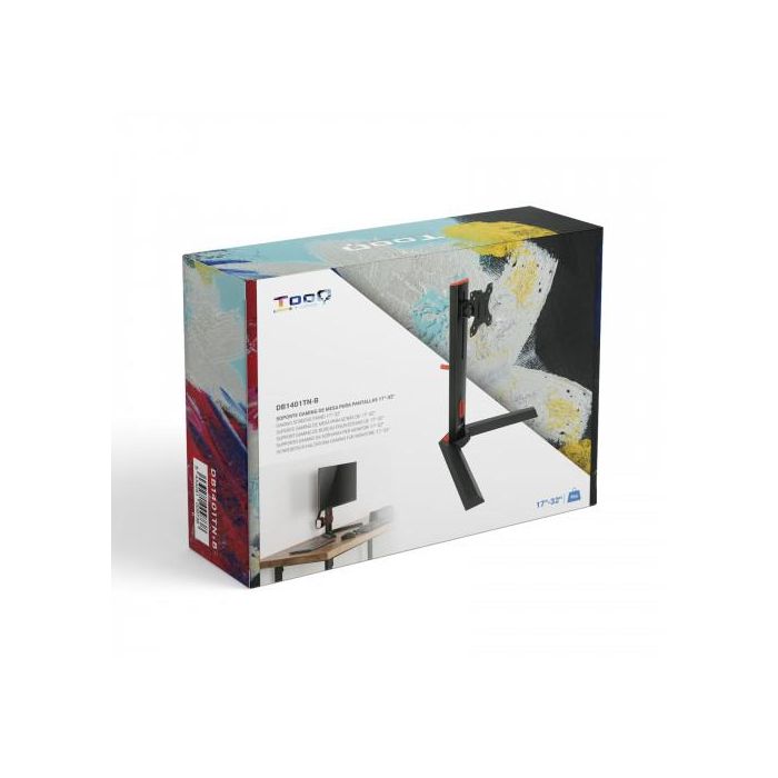 TooQ DB1401TN-B Soporte de Monitor Gaming para Escritorio 17"-32" Independiente Negro/Rojo 10