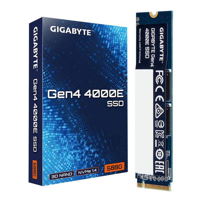Gigabyte 4000E 500GB PCI-E 4.0 NVMe 1.4 SSD 3600MB/s Lectura 3000MB/s Escritura M.2 2280