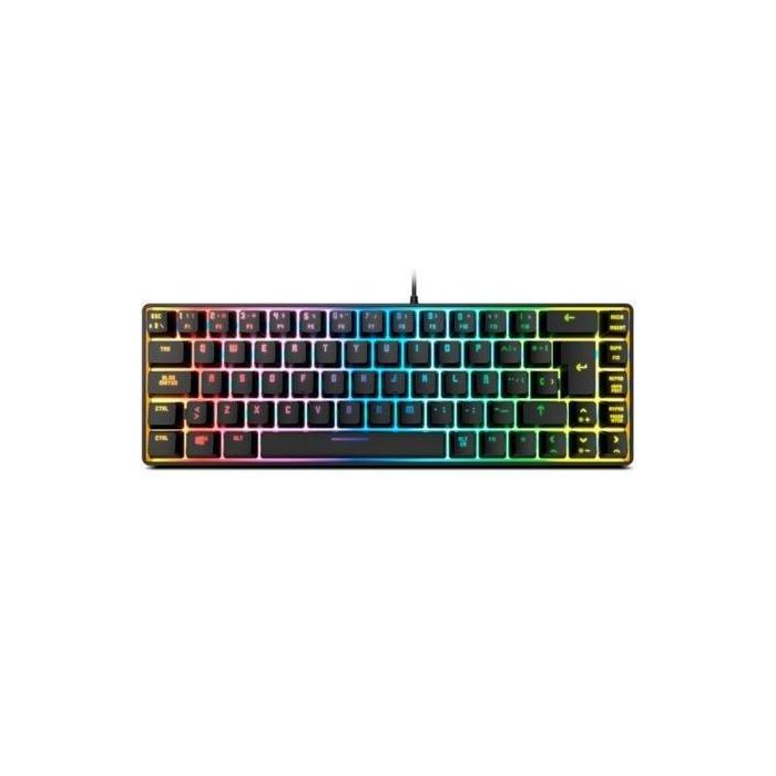 Krom NXKROMKALISTASP Teclado Gaming Kalista de Membrana, Diseño 62% Mini, RGB Rainbow, N-19 Anti-ghosting, 68 Teclas, Modo Juego, USB Krom NXKROMKALISTASP Teclado Gaming Kalista de Membrana, Diseño 62% Mini, RGB Rainbow, N-19 Anti-ghosting, 68 Teclas, Modo Juego, USB