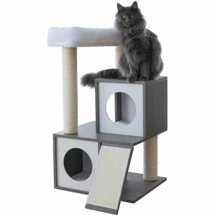Kerbl KER1700728399541 Árbol para gatos FLAIR Blanco/Gris Sisal 48x44x86 cm 5