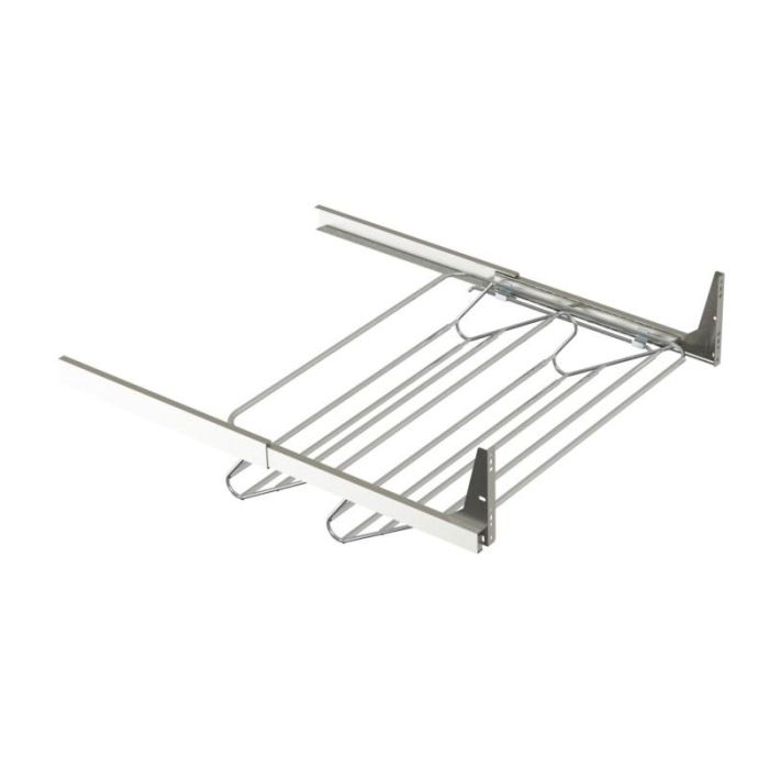 Herrajes Alk 9037.106 Zapatero Extraíble Extensible Óptima Guías Bolas Extracción Total | Ancho Ajustable 600-1000mm Cromado