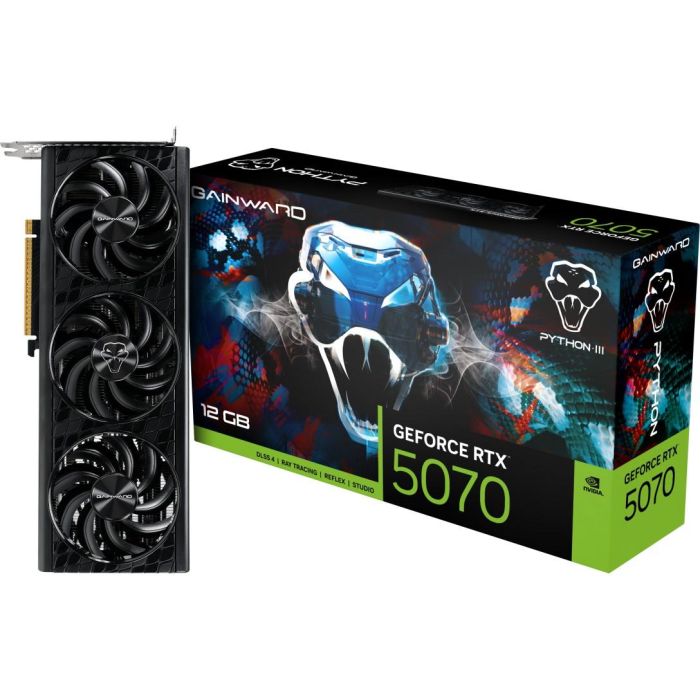 Gainward RTX 5070 Python III 12GB GDDR7 Tarjeta Gráfica Gaming con 3 Ventiladores 8