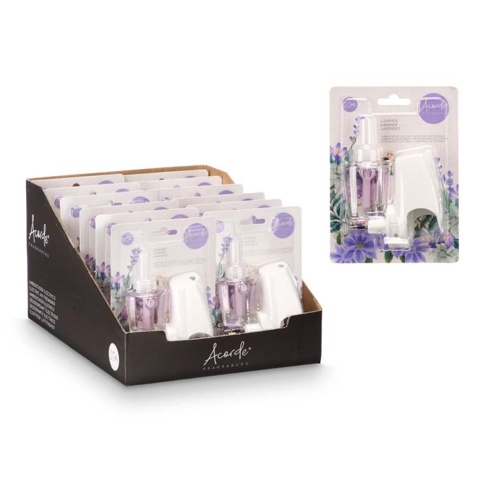 Ambientador Eléctrico Lavanda 20 ml - Arte Regal - Cristal y Plástico - 5x12x9 cm (24 Unidades) 2 Ambientador Eléctrico Lavanda 20 ml - Arte Regal - Cristal y Plástico - 5x12x9 cm (24 Unidades) 2