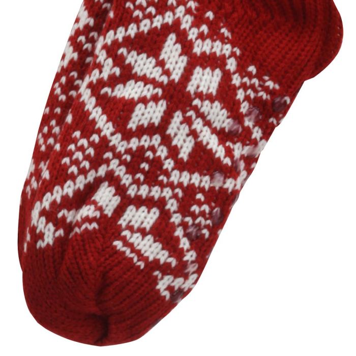 Sensly Par Calcetines Talla 36-41 Rojos Cálidos Interior Sherpa Antideslizantes 4