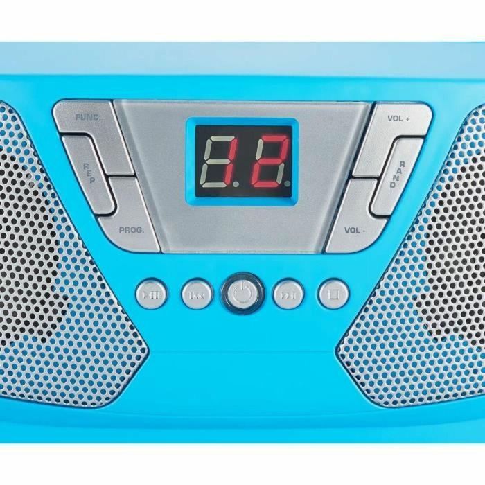 Reproductor de Radio CD Portátil - BIGBEN INTERACTIVE - CD60BLSTICK - Azul + Pegatinas 4