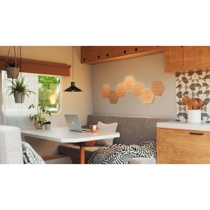 Panel LED Nanoleaf NL52-K-3002HB-13PK Blanco Marrón 4000 K 2 Panel LED Nanoleaf NL52-K-3002HB-13PK Blanco Marrón 4000 K 2