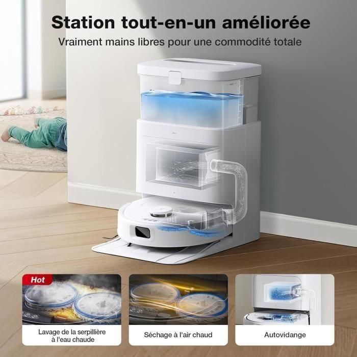 Aspiradora robot con estación de vaciado automático - ECOVACS N30 Pro OMNI - Potencia 10000Pa - Limpieza con agua caliente 3 Aspiradora robot con estación de vaciado automático - ECOVACS N30 Pro OMNI - Potencia 10000Pa - Limpieza con agua caliente 3