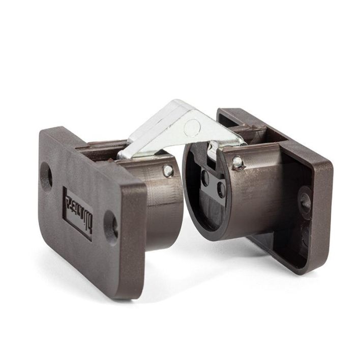 HERRAJES ALK Bisagra Invisible Kirma Marrón para Mesa, para Tapas de 17-18mm Espesor