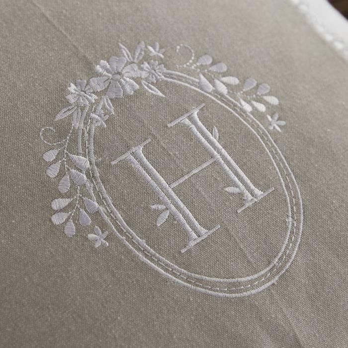 Today TOD1700216549240 Cojín Decorativo CHARME Tejido Slub y Chambray con Bordado Berenice 40x40 cm 2