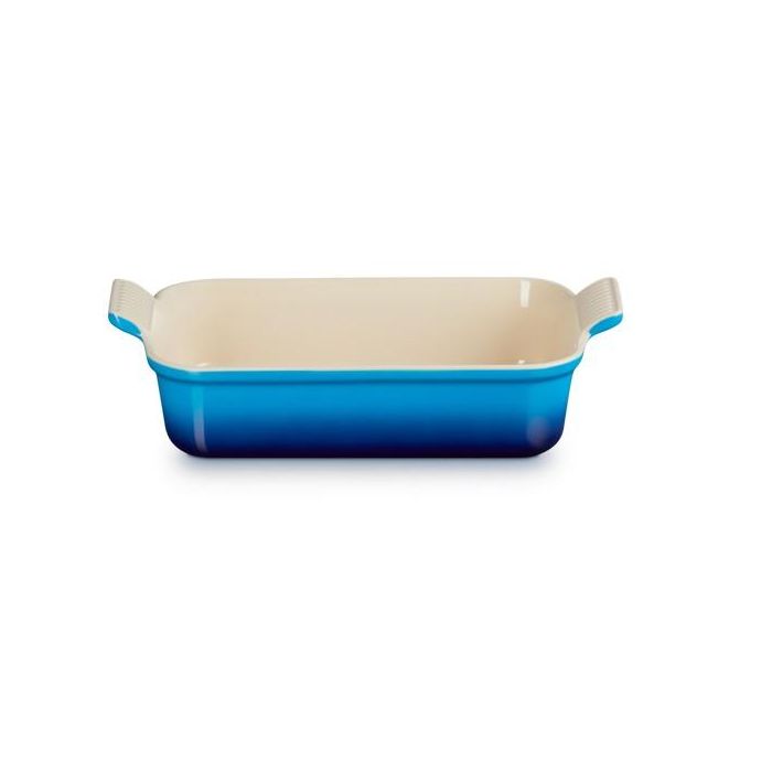 Le Creuset 71102262200001 Fuente para Horno Rectangular de Gres, 26 cm, Azure