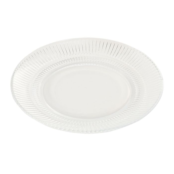 Plato Basicos DKD Home Decor Transparente 20 x 2 x 20 cm (4 Unidades) 3