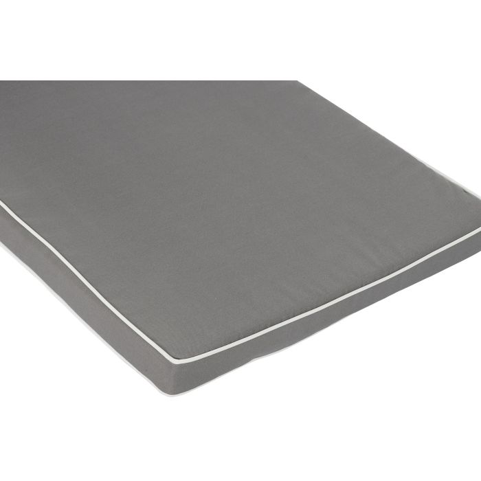 Cojin Tumbona Terraza Y Jardin DKD Home Decor Gris Claro Blanco 60 x 5 x 190 cm 1