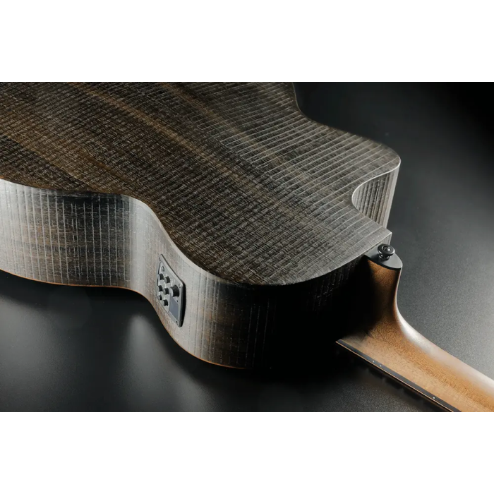 LAG Bajo Acústico Jumbo A/E Natural Satinado - Cuerpo de Brankowood y Eucalipto Ahumado, Electrónica Stage-LAG 6