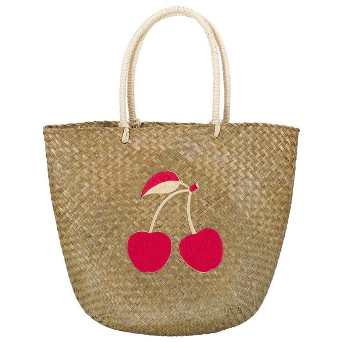 Jet Lag Bolsa Capazo Con Asas Decorada Fibras Naturales Cerezas Bella 48x35 cm 0 Jet Lag Bolsa Capazo Con Asas Decorada Fibras Naturales Cerezas Bella 48x35 cm 0