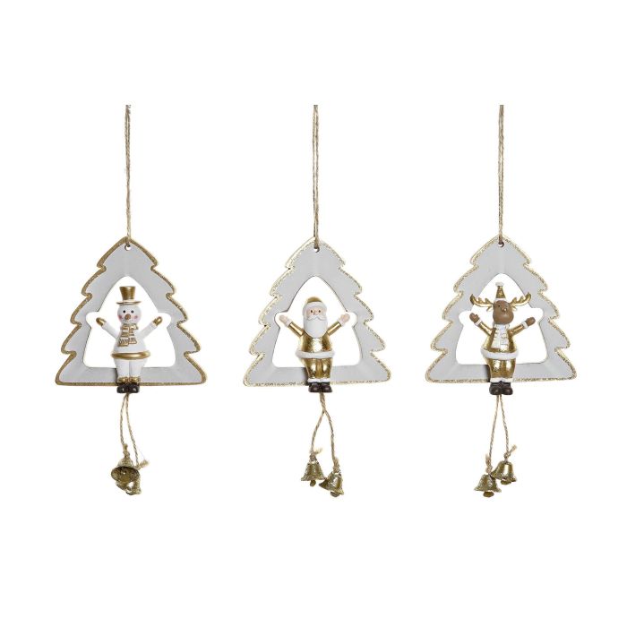 DKD Home Decor Decoracion Colgante Navidad Surtido Figuras Blanco Dorado Madera Set 6 Unidades (Arbol, Muñeco Nieve, Papa Noel, Reno) 0 DKD Home Decor Decoracion Colgante Navidad Surtido Figuras Blanco Dorado Madera Set 6 Unidades (Arbol, Muñeco Nieve, Papa Noel, Reno) 0