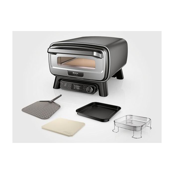 Ninja MO201EU Horno de Pizza y Freidora de Aire Caliente Artisan - Acero Inoxidable - Hasta 370°C
