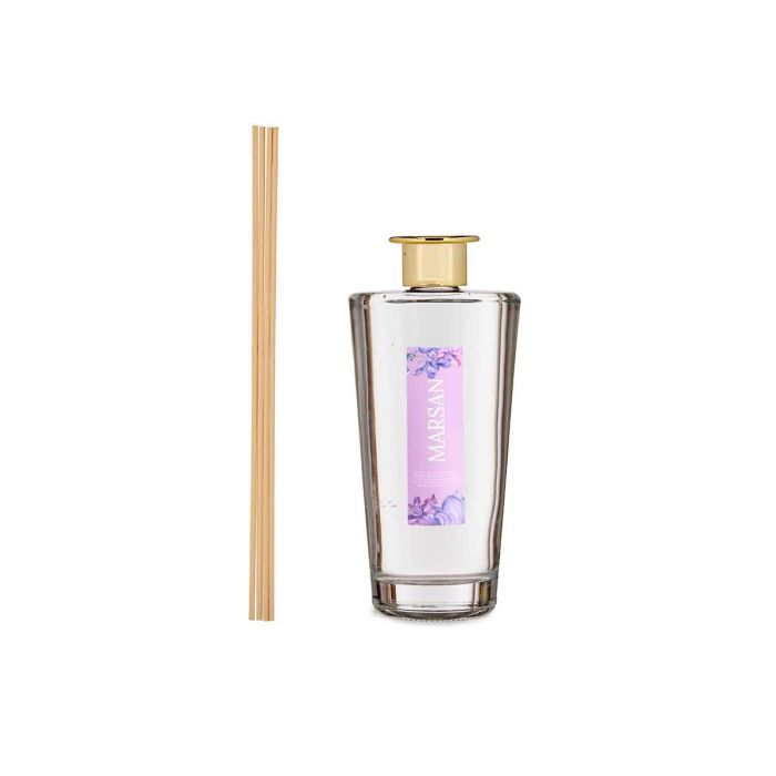 Mikado 500 ml con varilla ámbar y flor de violeta - Acorde, vidrio, 9x35.5x9 cm (6 Unidades) 1
