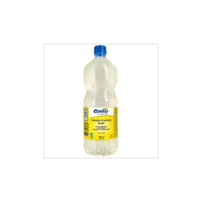 ECODOO Vinagre Blanco de Alcohol 12% Acidez 1L EcoCert para Limpieza, Cal, Ventanas, Electrodomésticos y Baño