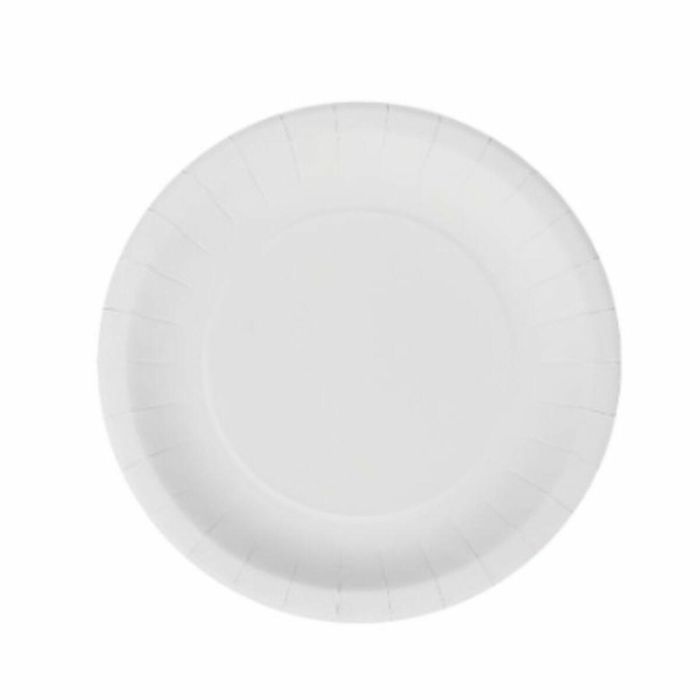 Set de Platos Algon Desechables Blanco Cartón 20 cm (36 Unidades) 1