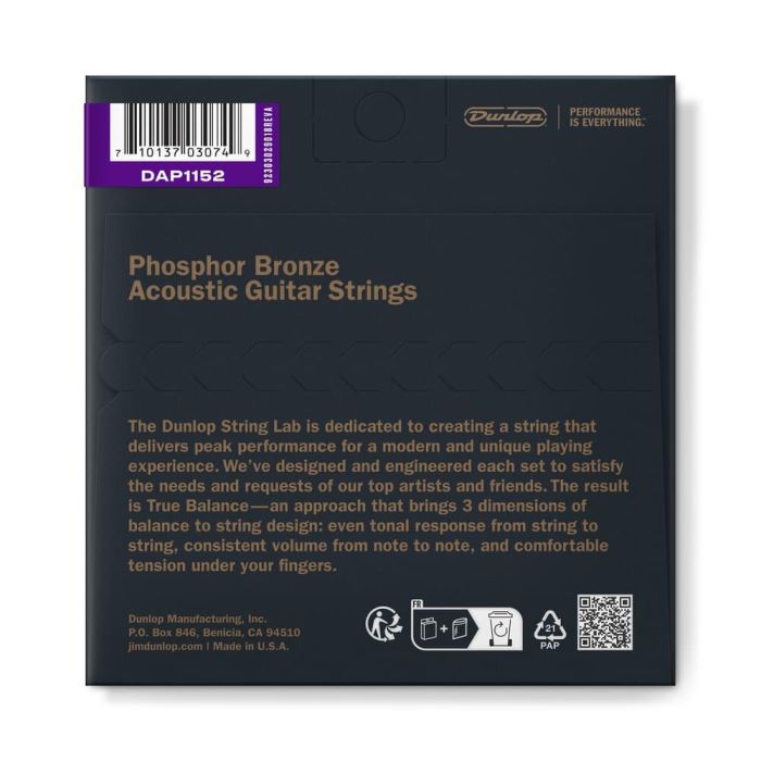 Juego Acústica Phosphor Bronze Medium Light 11-52 1 Juego Acústica Phosphor Bronze Medium Light 11-52 1