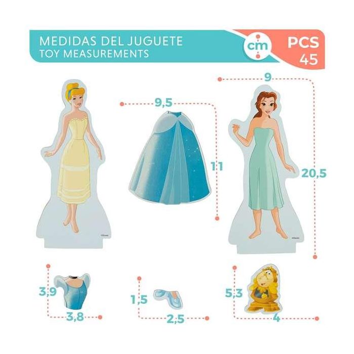 Encajable de madera vestidos disney princesa 32x28 cm 4 Encajable de madera vestidos disney princesa 32x28 cm 4