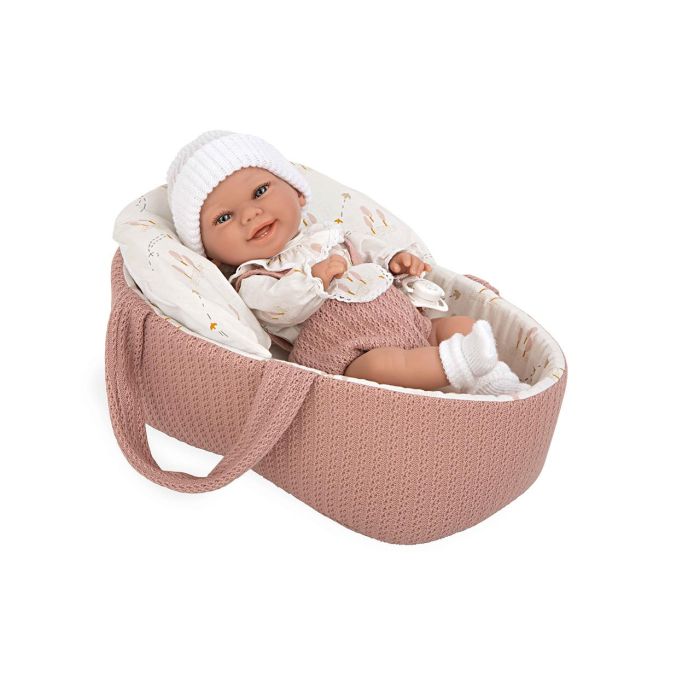 Muñecas Arias Muñeca Elegance Babyto Rosa con Capazo y Chupete para Niña, Cuerpo de Vinyl, 33 cm, Edad +3 Años 0 Muñecas Arias Muñeca Elegance Babyto Rosa con Capazo y Chupete para Niña, Cuerpo de Vinyl, 33 cm, Edad +3 Años 0