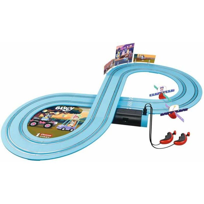 Carrera Pista de Carreras Eléctrica para Niños Bluey & Bingo First Race, Circuito de 2,4 Metros, Juego de Coches, Edad 3+ Años 10 Carrera Pista de Carreras Eléctrica para Niños Bluey & Bingo First Race, Circuito de 2,4 Metros, Juego de Coches, Edad 3+ Años 10