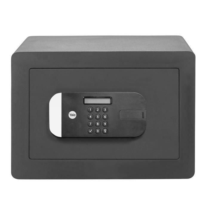 YALE Caja fuerte de alta seguridad, electrónica, H.25 x W.35 x D.30 cm (18.6L), certificada SKG2*, protección antirrobo 1 YALE Caja fuerte de alta seguridad, electrónica, H.25 x W.35 x D.30 cm (18.6L), certificada SKG2*, protección antirrobo 1