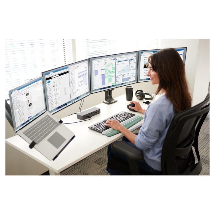 Kensington Brazo para Monitor 2TFT Ajustable en Altura con un Toque para Dos Monitores Montaje Escritorio Negro 4