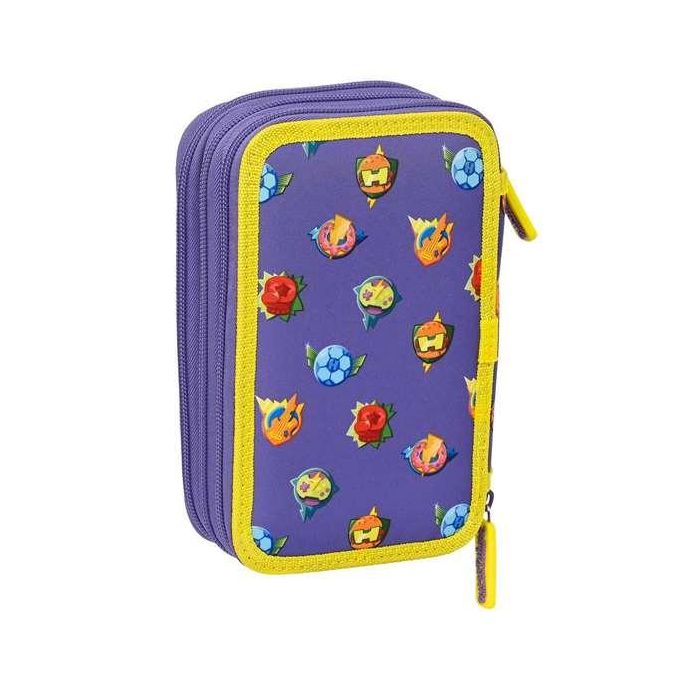 Plumier Triple SuperThings Guardians of Kazoom Morado Amarillo (36 Piezas) 7 Plumier Triple SuperThings Guardians of Kazoom Morado Amarillo (36 Piezas) 7
