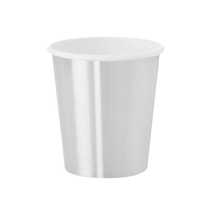 Set de 10 vasos de cartón plata 200 cc Algon (36 Cajas) 2 Set de 10 vasos de cartón plata 200 cc Algon (36 Cajas) 2