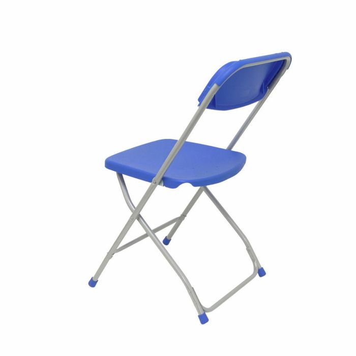 Piqueras y Crespo Silla Plegable de Aluminio y Polipropileno Azul - Pack de 5, Ergonómica, Fácil de Apilar 3