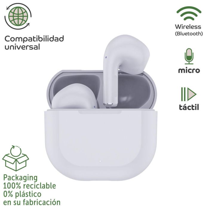 myway auriculares estéreo Bluetooth Pro touch control blancos 13