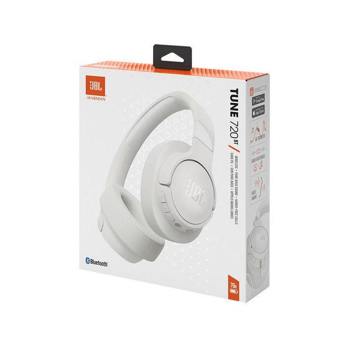 JBL Tune 720BT Auriculares Inalámbricos Diadema Blanco Bluetooth 5.3 Sonido Inmersivo 20-20000 Hz Autonomía 76h Carga Rápida USB-C 2