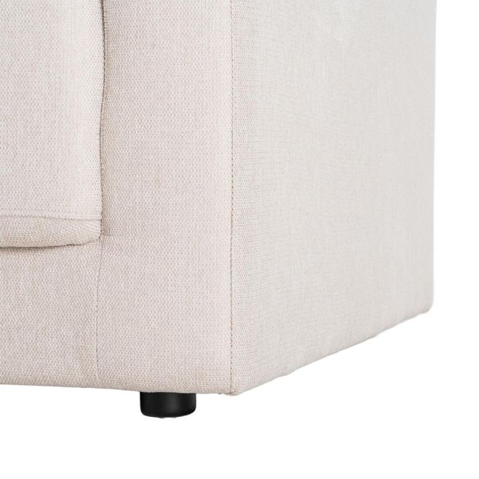 Sofá 2 Plazas Crema Tejido-Madera 165 X 96 X 86 cm