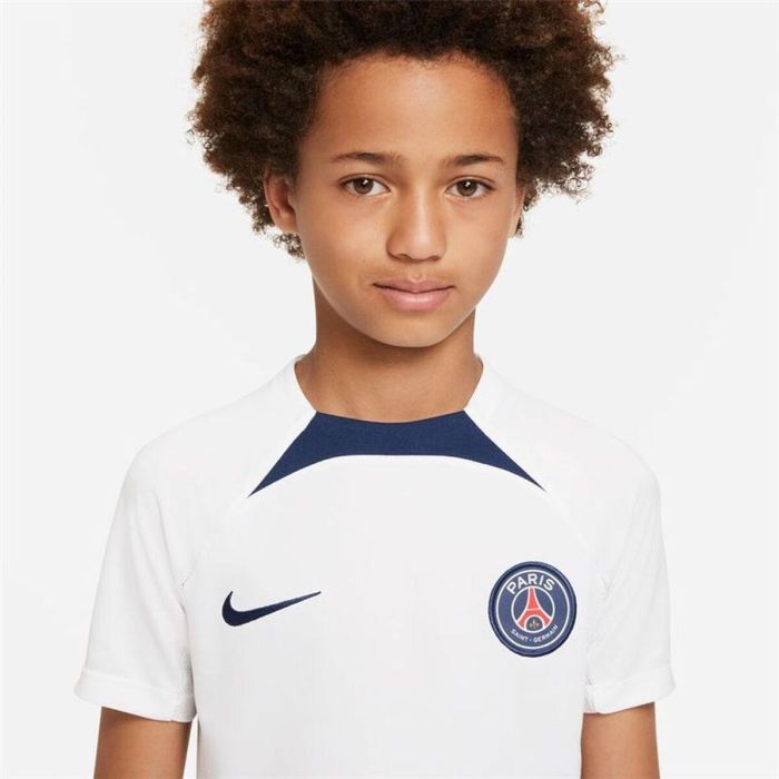 Camiseta de Fútbol de Manga Corta para Niños Nike París Saint-Germain Strike Blanco 4