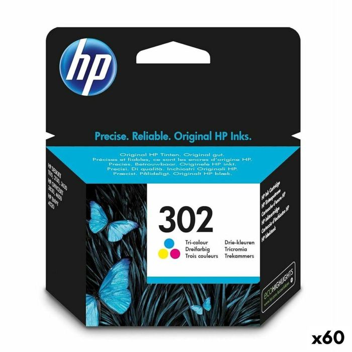 Cartucho de Tinta Original HP Officejet 3830 All-in-One Nº 302 Tricolor (60 unidades) 0 Cartucho de Tinta Original HP Officejet 3830 All-in-One Nº 302 Tricolor (60 unidades) 0