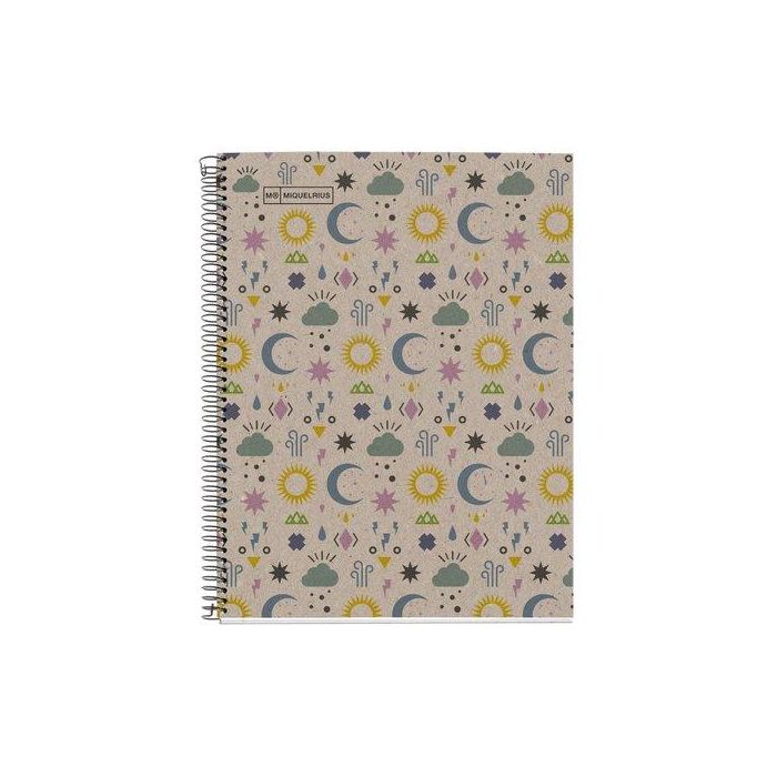 Bloc Miquelrius Eco Design Notebook 1 Micro.Tapa Dura A4 80H 80G Cuadric.5X5 Ecomystic (Set de 5)