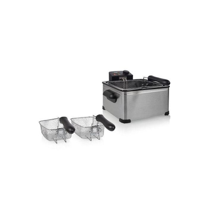 Tristar FR-6949 Freidora de Aceite 2000W, 5L, con 3 Cestas (para freír simultáneamente), Zona Fría, Visor y Termostato Ajustable 1 Tristar FR-6949 Freidora de Aceite 2000W, 5L, con 3 Cestas (para freír simultáneamente), Zona Fría, Visor y Termostato Ajustable 1