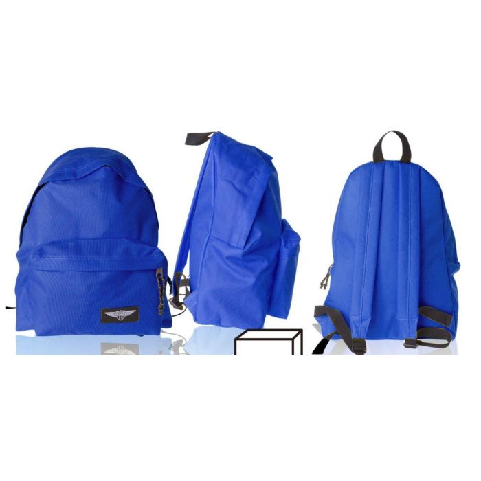 Mochila Eco Grande 43x35x24 cm Cremallera Azul