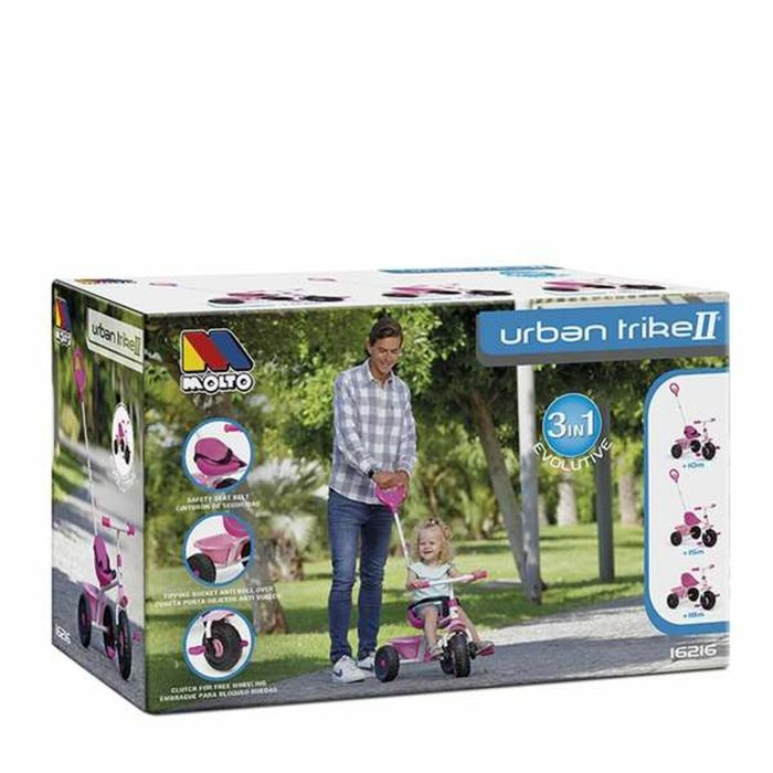 Molto Triciclo Urban Trike 3 en 1 Azul para Bebés y Niños. Diseño Multifuncional y Evolutivo para Edad 10-18 Meses. Fabricado en Metal y Plástico de Alta Calidad. 4 Molto Triciclo Urban Trike 3 en 1 Azul para Bebés y Niños. Diseño Multifuncional y Evolutivo para Edad 10-18 Meses. Fabricado en Metal y Plástico de Alta Calidad. 4