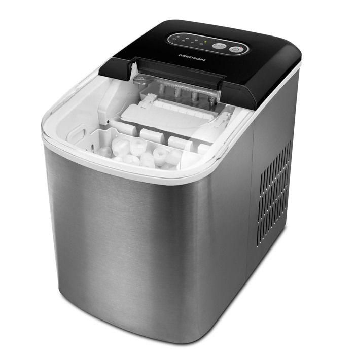 Máquina para hacer hielo MEDION (MD17739), máquina para hacer hielo rápida, produce cubitos de hielo en solo 6 a 12 minutos, bandeja para cubitos de hielo Máquina para hacer hielo MEDION (MD17739), máquina para hacer hielo rápida, produce cubitos de hielo en solo 6 a 12 minutos, bandeja para cubitos de hielo