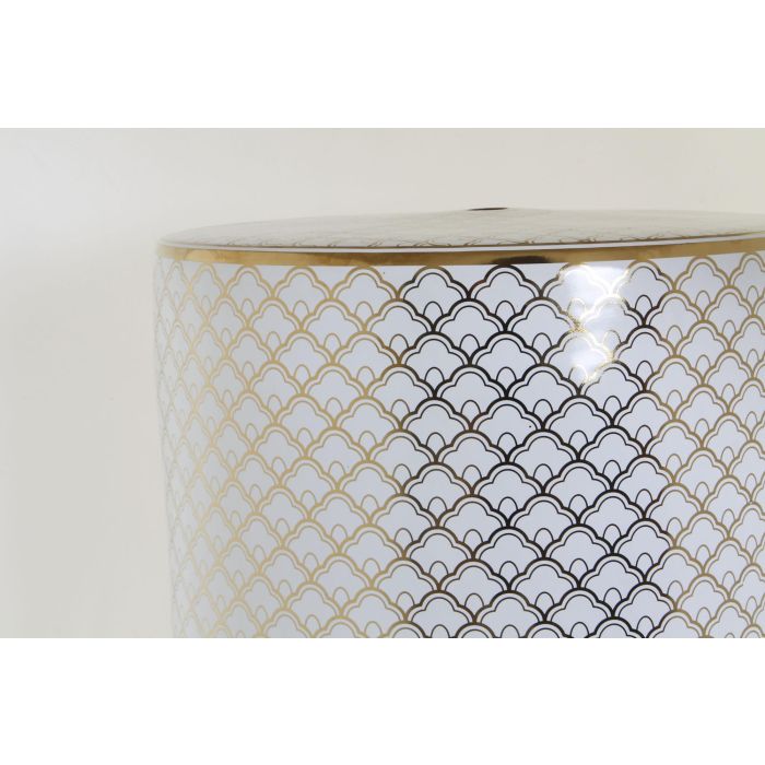 Mesita Auxiliar Glam DKD Home Decor Blanco Dorado 33 x 42 x 33 cm 1 Mesita Auxiliar Glam DKD Home Decor Blanco Dorado 33 x 42 x 33 cm 1