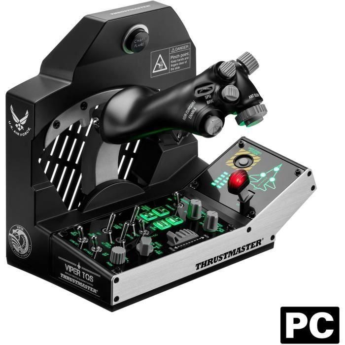 Thrustmaster VIPER TQS MISSION PACK Negro USB Joystick/Palanca de control lateral + cuadrante de aceleración PC