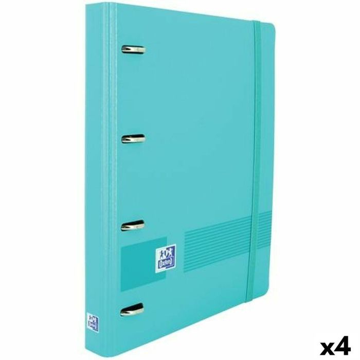 Carpeta de anillas Oxford Live & Go Azul A4+ (4 Unidades) Carpeta de anillas Oxford Live & Go Azul A4+ (4 Unidades)