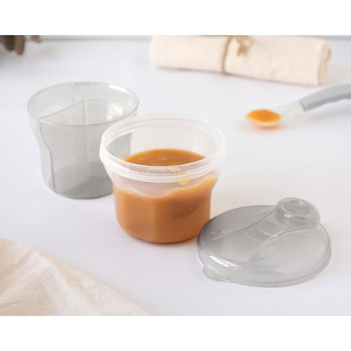 KioKids Dosificador de Leche en Polvo 3 Compartimentos Semitransparentes Bebé +0 Meses para Biberón Snacks Chupete Gris Esterilizable Lavavajillas 1 KioKids Dosificador de Leche en Polvo 3 Compartimentos Semitransparentes Bebé +0 Meses para Biberón Snacks Chupete Gris Esterilizable Lavavajillas 1